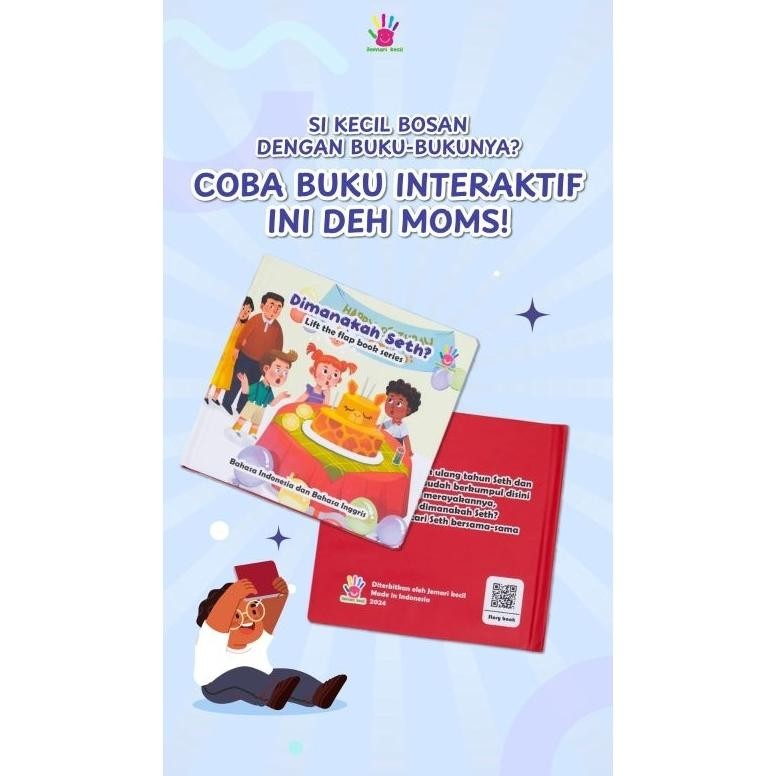 BUKU Cerita Flip Flap anak 2 tahun / Buku dongeng anak 2 bahasa / Buku cerita Interaktif AST
