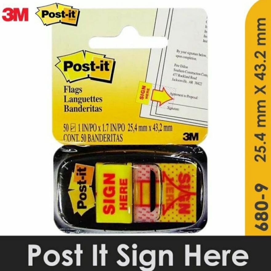 

POST IT 3M SIGN HERE 680-9 AST