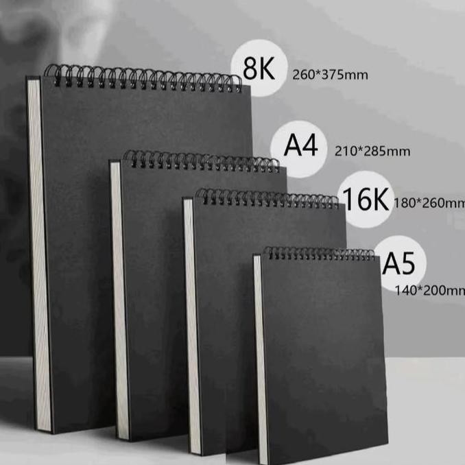 

Sketch Book Buku Menggambar A6 A5 A4 High Quality 120 Gsm Buku Gambar Warna Hitam Co