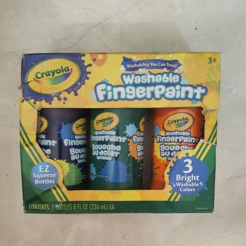 

Crayola washable finger paint 3 bottles 236ml mideer 6 colors 60 ml AST