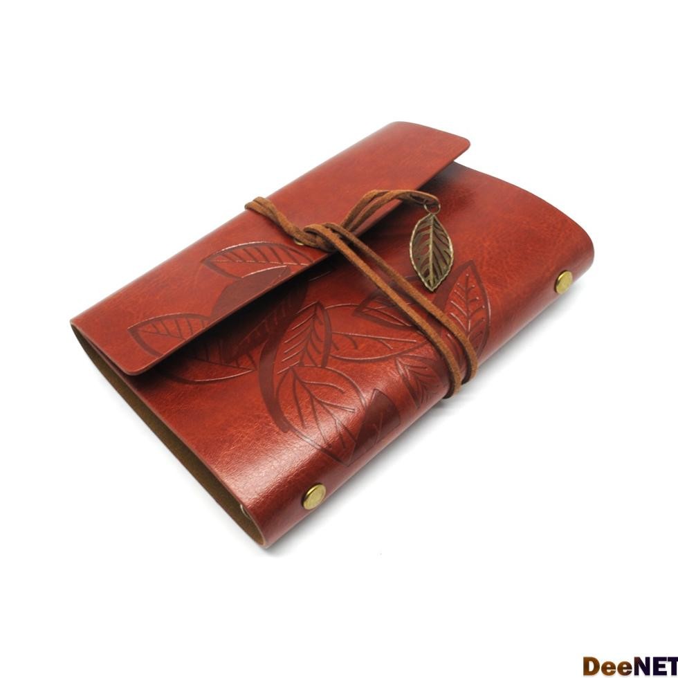 

Buku Catatan Binder Kulit Retro Leaf kertas AST