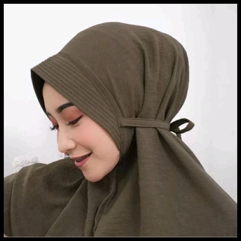 BERGO CRINKLE AIRFLOW SIZE L HIJAB MARYAM PED TALI JILBAB CRINKLE PET ANTEM BUSA