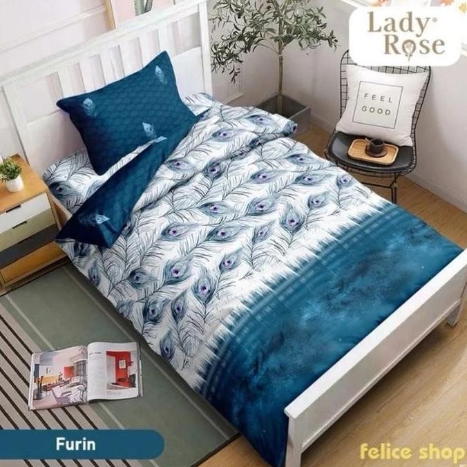 bed cover single 120x200 lady rose / satu set bedcover ladyrose single