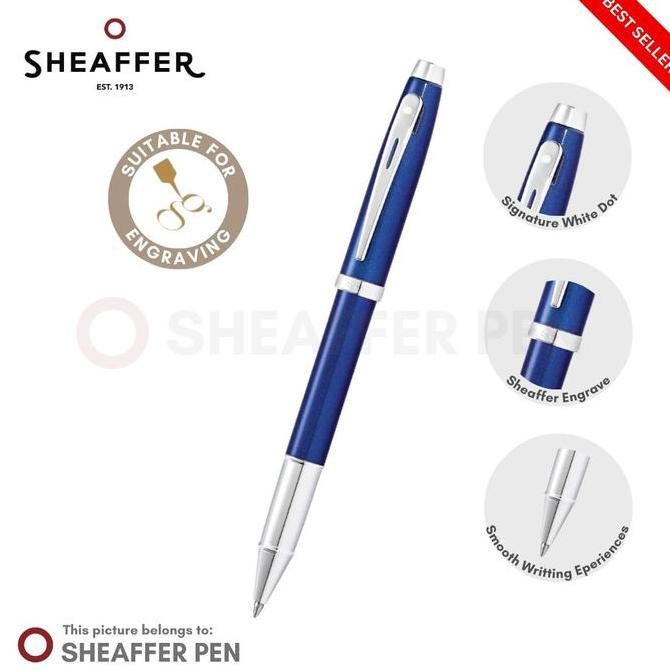 

Sheaffer 100 Glossy Blue Lacquer Rollerball Co