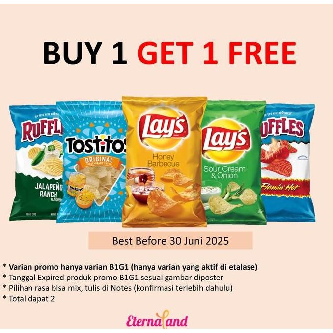 

(Promo Beli 1 Gratis 1 ) Cheetos, Chester, Funyun, Ruffles, Lays Impor Amerika