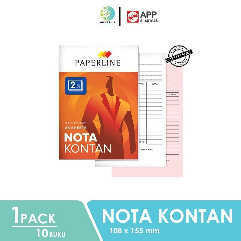 

Paperline Nota Kontan Kecil K2 Besar B2 2 Ply NCR 1 Pack Isi 10 Pcs AST