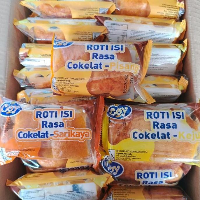 

Coy Roti Panggang Isi Rasa Coklat Pisang 1 Dus Isi 60 Snack Food Kue Camilan Halal