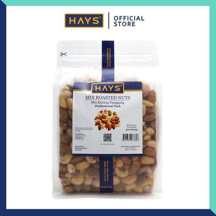 

Mix Roasted Nuts 500 Gram Kacang Almond & Mede/Mete Panggang Hays