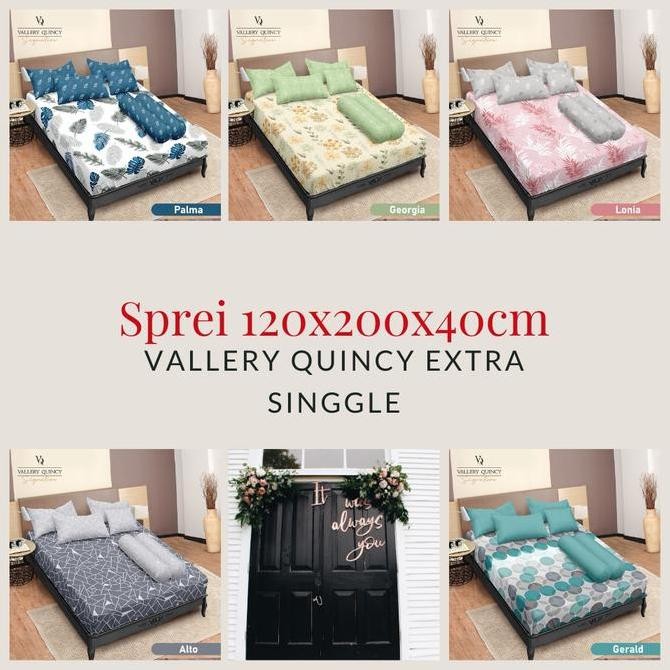 sprei 120x200x40 tinggi 40cm katun jepang single bahan halus lembut