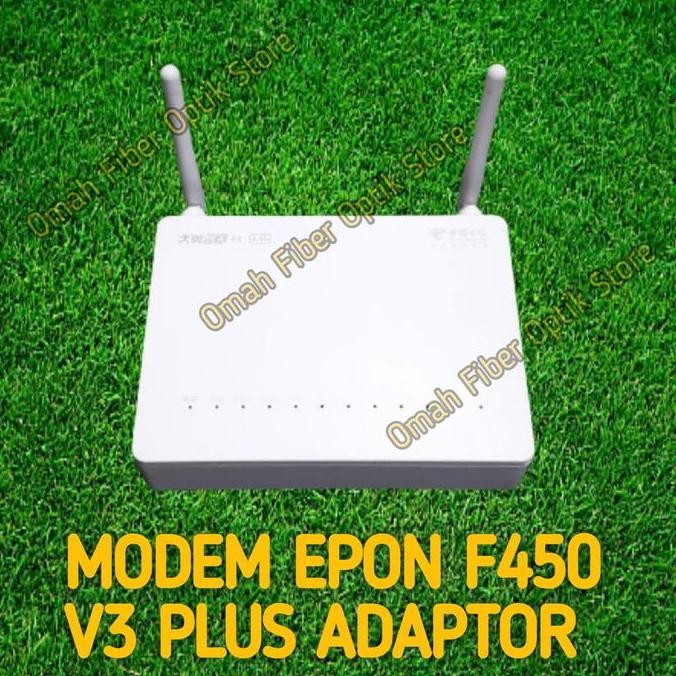Modem Zte Epon F450 V3 Second Plus Adaptor New Stok