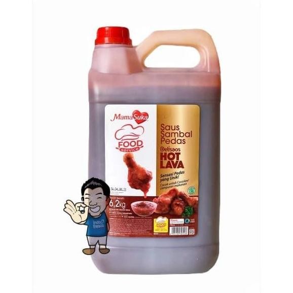 

Mamasuka Saus Sambal Pedas Delisaos Hot Lava Halal- Chili Sauce 6.2 Kg