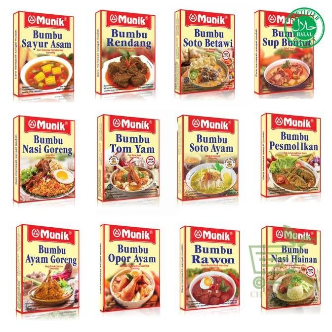 

Bumbu Munik Nasi Goreng Hainan Kuning Ayam Rendang Panggang Soto Instan