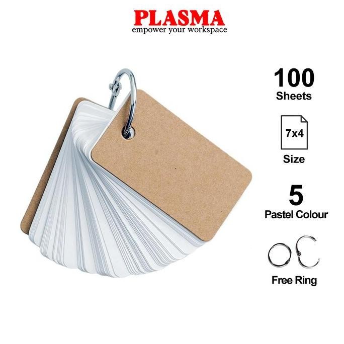 

[100 Lembar] Flash Card Candy Colour Paper Notebook Mini Warna Memopad Note Free Ring Memo Co