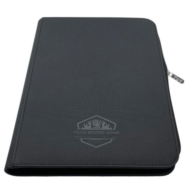 

Leather 9 Pocket Zipper Page Binder | 540 Cards - Card Album - Toko Board Game Co
