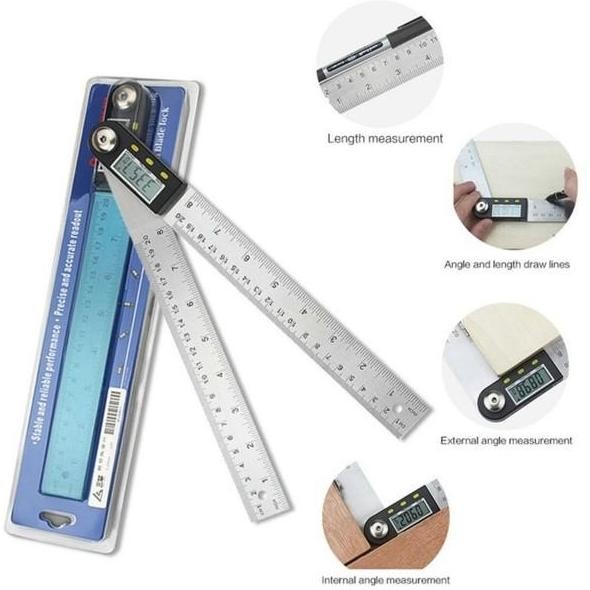 

Penggaris Digital / Alat Ukur Sudut Kemiringan / Penggaris Bujur 200mm Promo