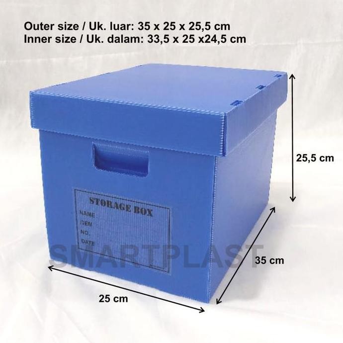 

Kardus Plastik Arsip / Box Dokumen Uk. Luar 35 X 25 X 25,5 Cm Co