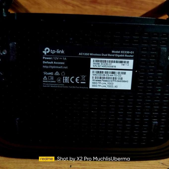 Tp-Link Ec230-G1 Ac-1350 Wifi Dual-Band Mu-Mimo Gigabit Router Tplink New Stok