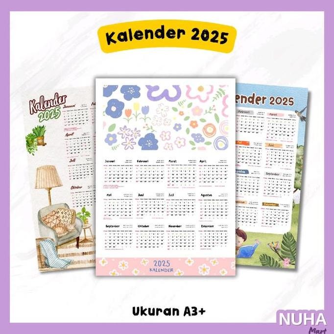 

Kalender 2025 A3+ Wall Decor Aesthetic Dekorasi Dinding Lukisan Poster Ruang Tamu Co