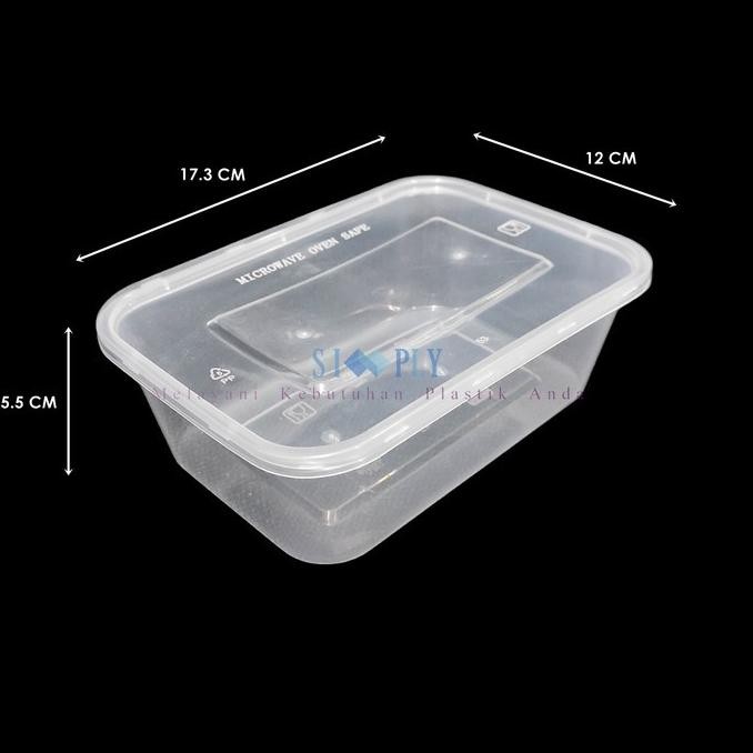 (Allthebest) Kotak Makan Plastik Thinwall DM 750ml / LIBRA 750ml REC