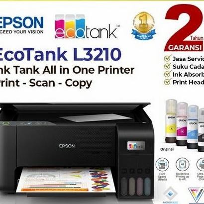 Printer Epson Ecotank L3210 A4 - Printer All In One Epson L3210 New Stok