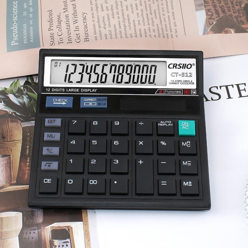 

Kalkulator Desktop Citizen CT-512 Kalkulator Dual Power Hemat Energi