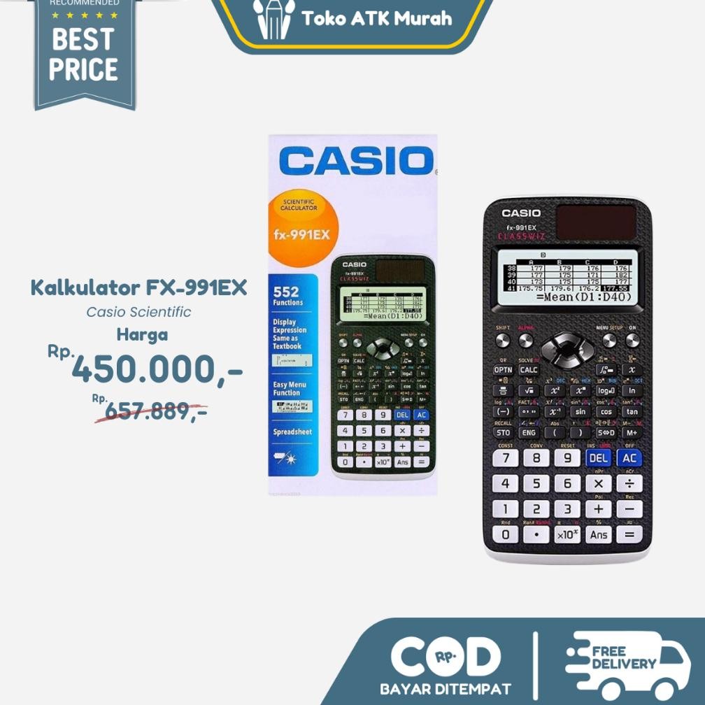 

Calculator Scientific Casio FX-991 EX - Kalkulator Ilmiah untuk Sekolah & Kuliah