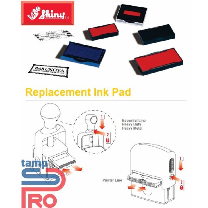 

Replacement Ink Pad Shiny 2 Warna/ S-310,S-311/S-312/S-313/S-314 (TANPA WARNA)