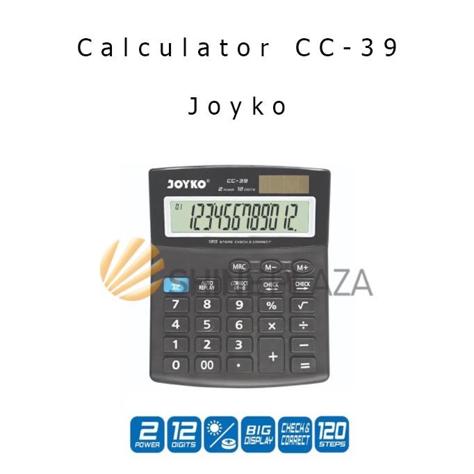 

Calculator Pasar Joyko CC-39 - Kalkulator 12 Digits Check Correct
