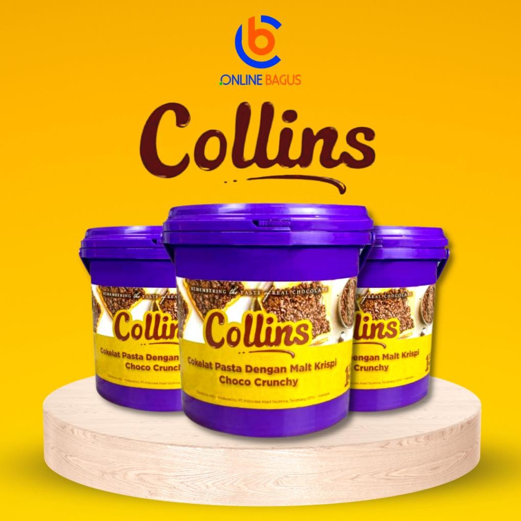 

Collins Dip Glaze Choco Crunchy 1 Kg Cokelat Premium