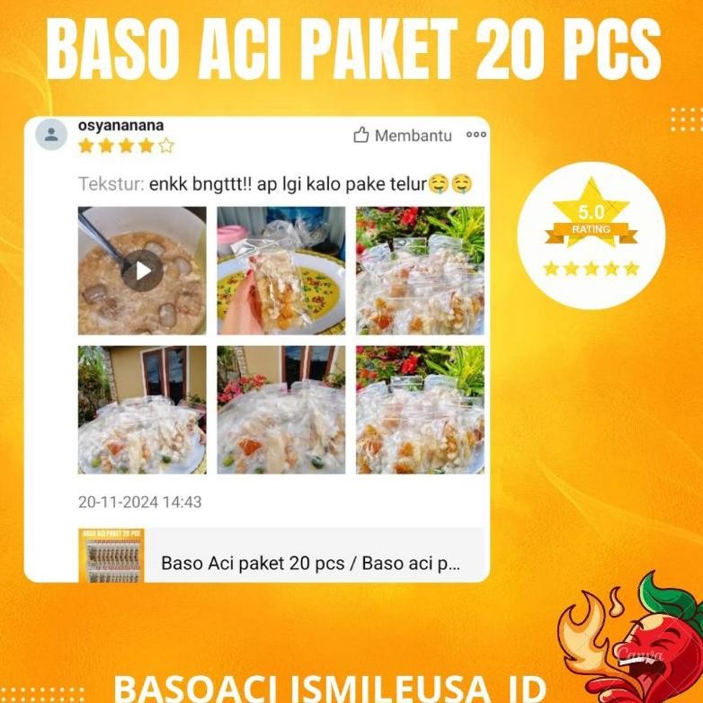 

Baso Aci instan paket 20 pcs / Baso aci paket reseler / Baso aci / boci