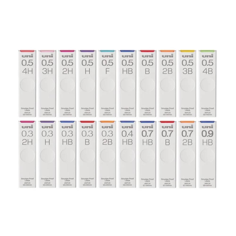 

Uni Smudge Proof 0.3 0.4 0.5 0.7 0.9 mm Mechanical Pencil Leads Refill