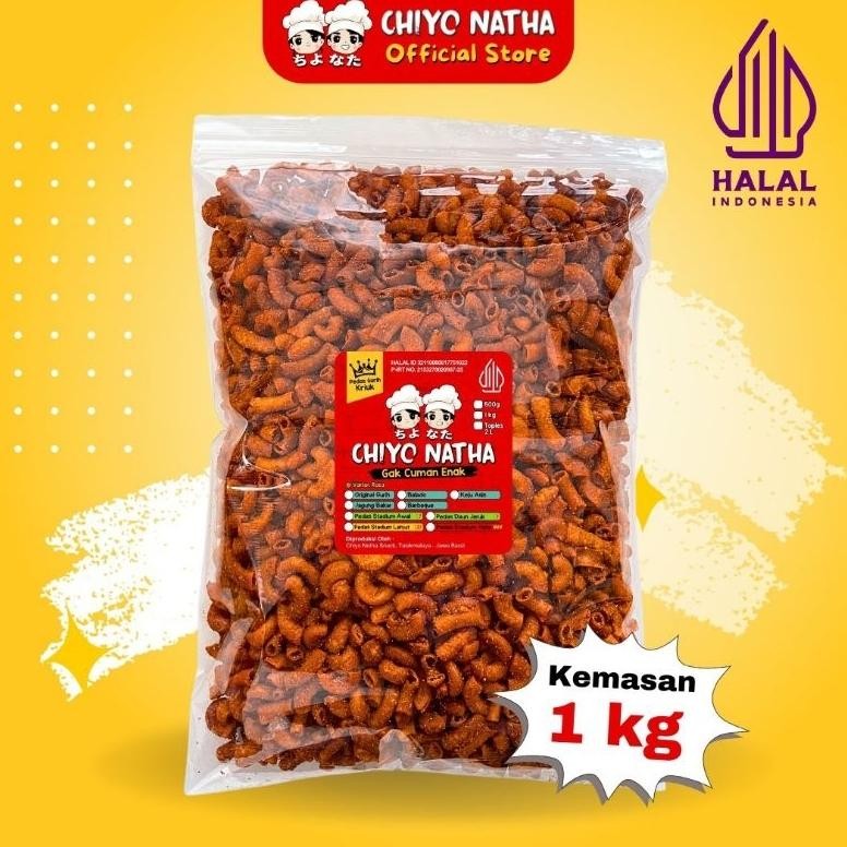 

Makaroni Chiyo Natha 1 kg (Kemasan Spesial Kiloan) Cemilan Pedas kriuk
