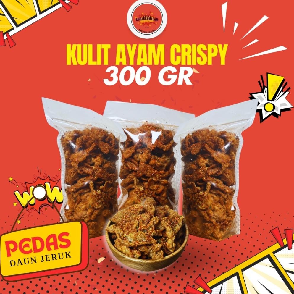 

Keripik Kulit Ayam Crispy Pedas Daun Jeruk 300gr