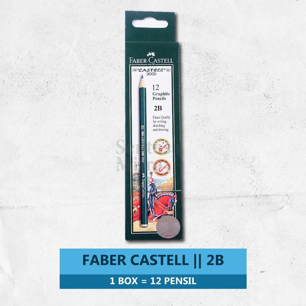 

Pensil Kayu 2B Faber Castell Tipe 9000 Pensil Ujian Komputer murah OMRC DMRC
