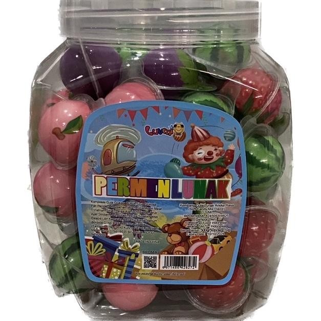 

PERMEN BOLA LUNAK JELLY ISI 50 PCS LUNAK MINI ISI 120