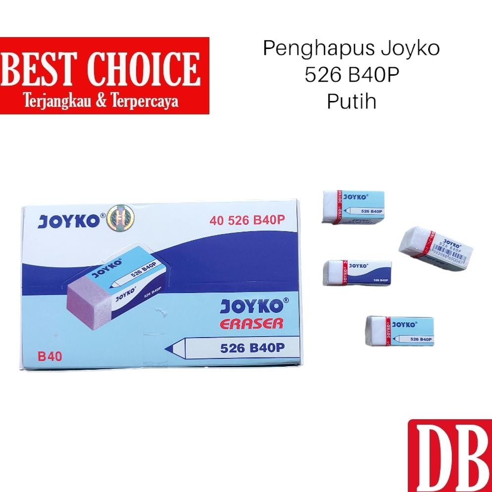 

(40pcs) Penghapus / Eraser Joyko Kecil 526 B40BL (Hitam) / B40P (Putih) / B40CO (Warna) 40pcs