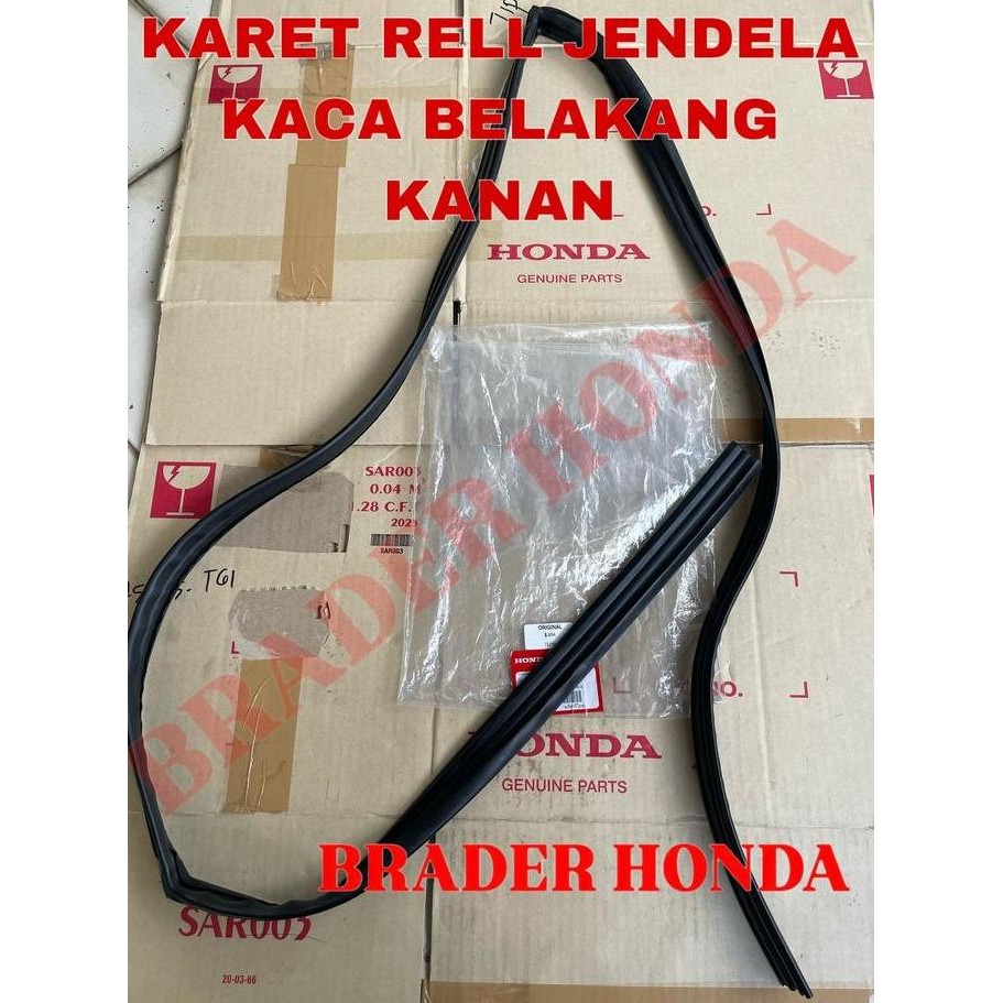 RUN CHANNEL KARET KACA REL PINTU DEPAN BELAKANG JAZZ GE8 20 2013 ORI