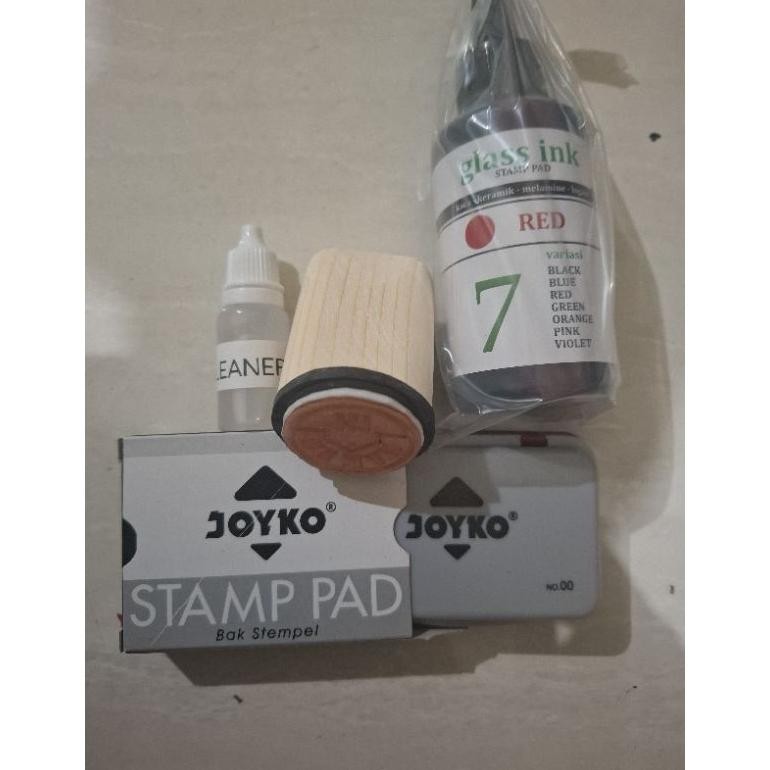 

STEMPEL + TINTA PERMANENT MEDIA KACA ,100 ml ,KHUSUS STEMPEL PAD/BAK ,