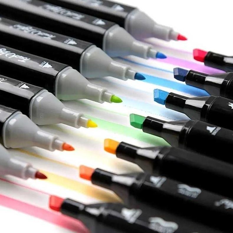 

Spidol Dual Side Fine Art Brush Art Marker Set 120 Warna