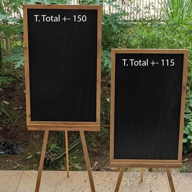 

Papan Tulis Kapur hitam Blackboard papan ukuran 50 x 80 standing 80 lm