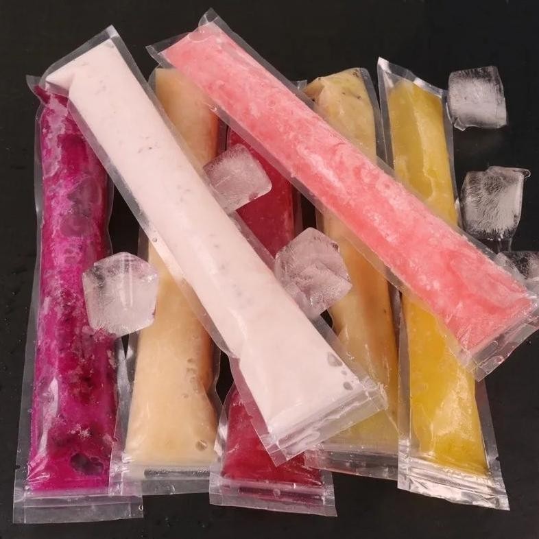 100Buah plastik jelly korea GRATIS CORONG Plastik Es Mambo Plastik klip es lilin