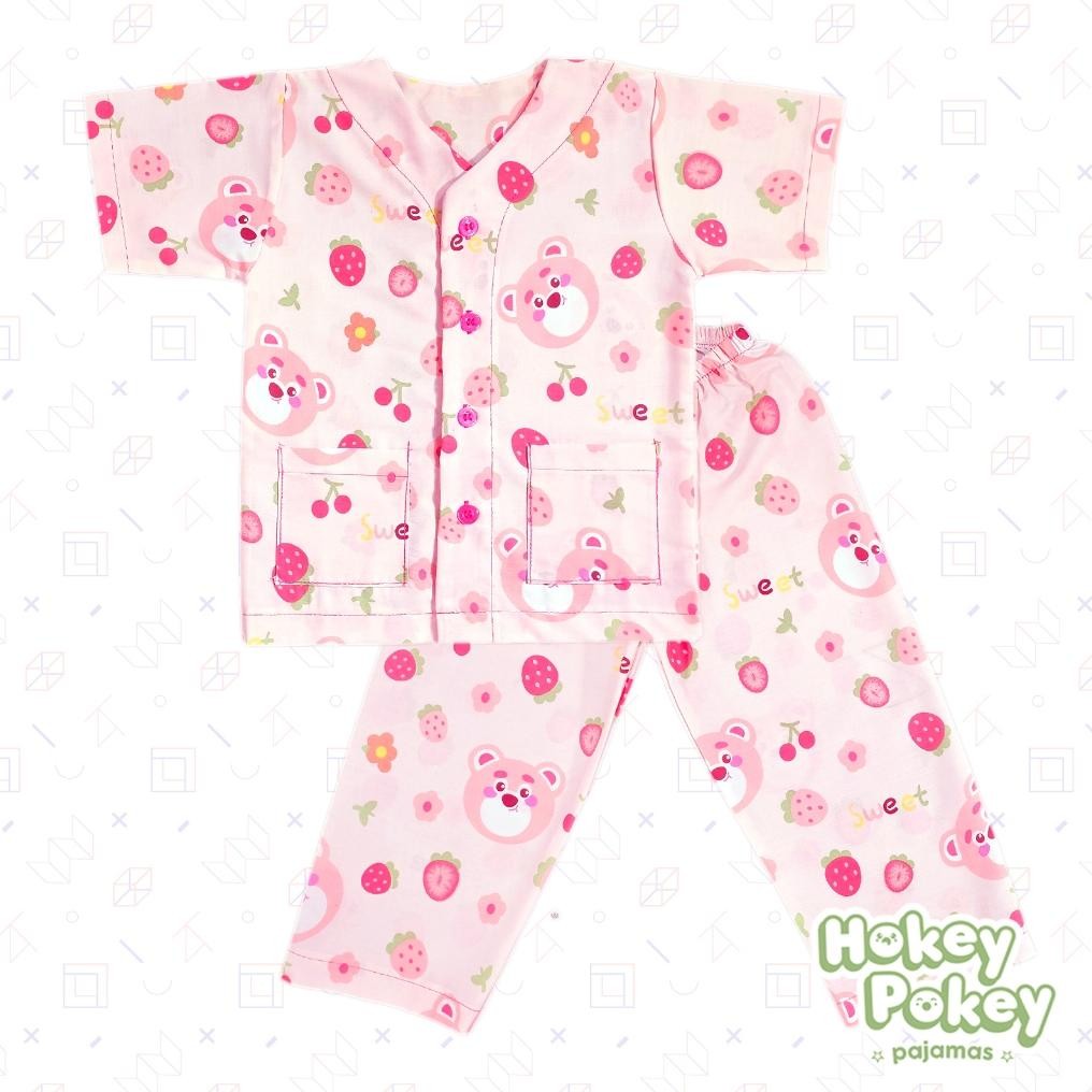 Setelan Baju Tidur Piyama Anak Perempuan Tanpa Kerah Motif Lotso AST
