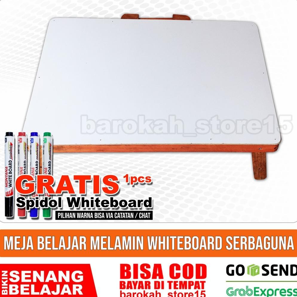 

Meja Lipat/Belajar/ Polos/Meja laptop Bonus Gratis Spidol Wipe Clean Whiteboard