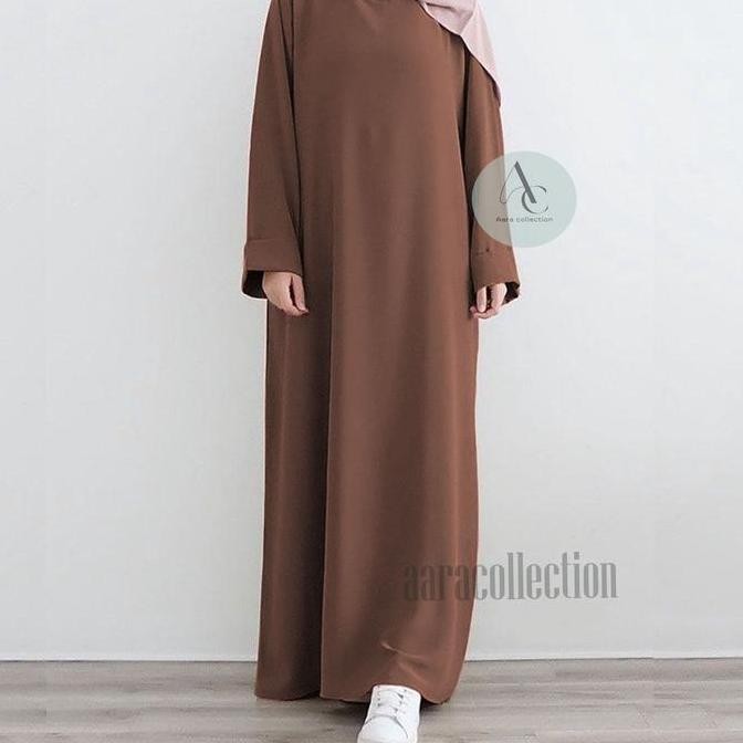 Sale (Bisa Cod) Aara Collection Baju Gamis Abaya Turki Wanita Muslim Kekininan Wolfis Premium Ukuran