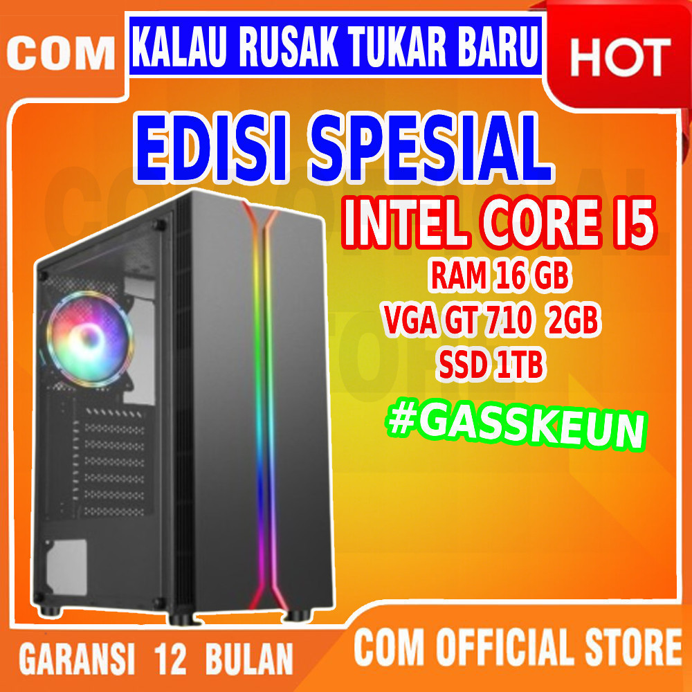 paket PC komputer computer i5 fullSet GAMING EDITING DESAIN GRAFIS rakitan full set MURAH GARANSI