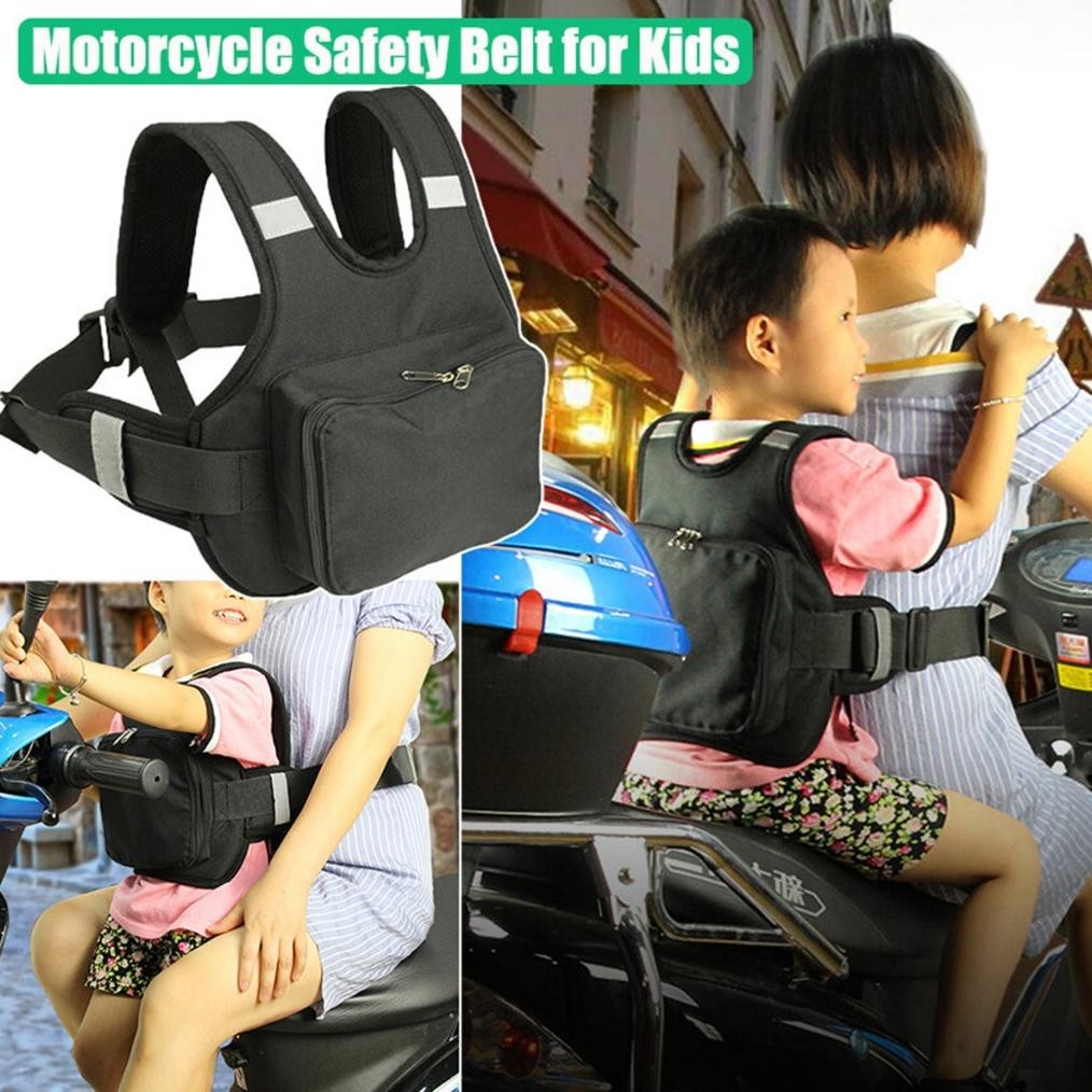 Sabuk motor anak belakang dapat disesuaikan abu-abu/hitam/merah muda Sabuk Boncengan Anak Cocok untu