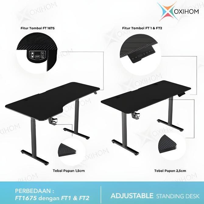 

Oxihom Meja Gaming Meja Computer Meja Naik Turun Meja Hidrolik Ergonomic Desk Height Adjusment Desk HAS Elektrik Desk Cerdas untuk Gamer Sejati FT FT1 FT2 Series Furniture Minimalis hm