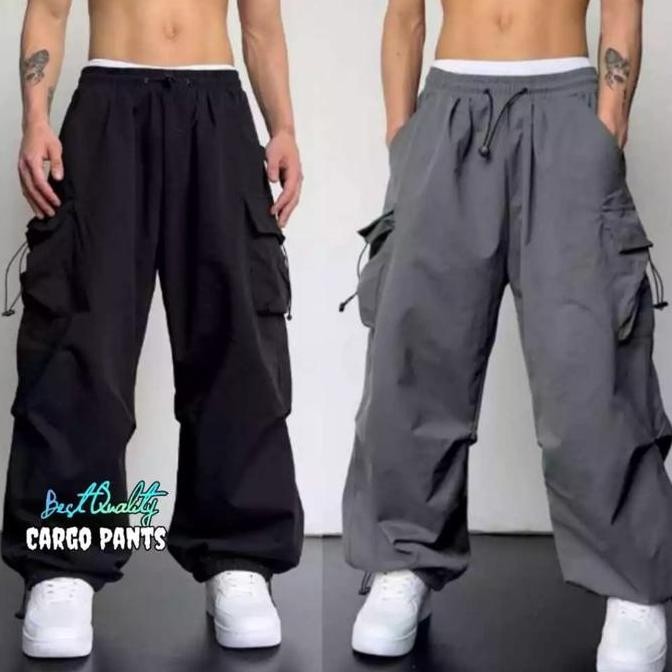 Celana cargo panjang pria oversize korean style | Celana cargo unisex highwaist korean style