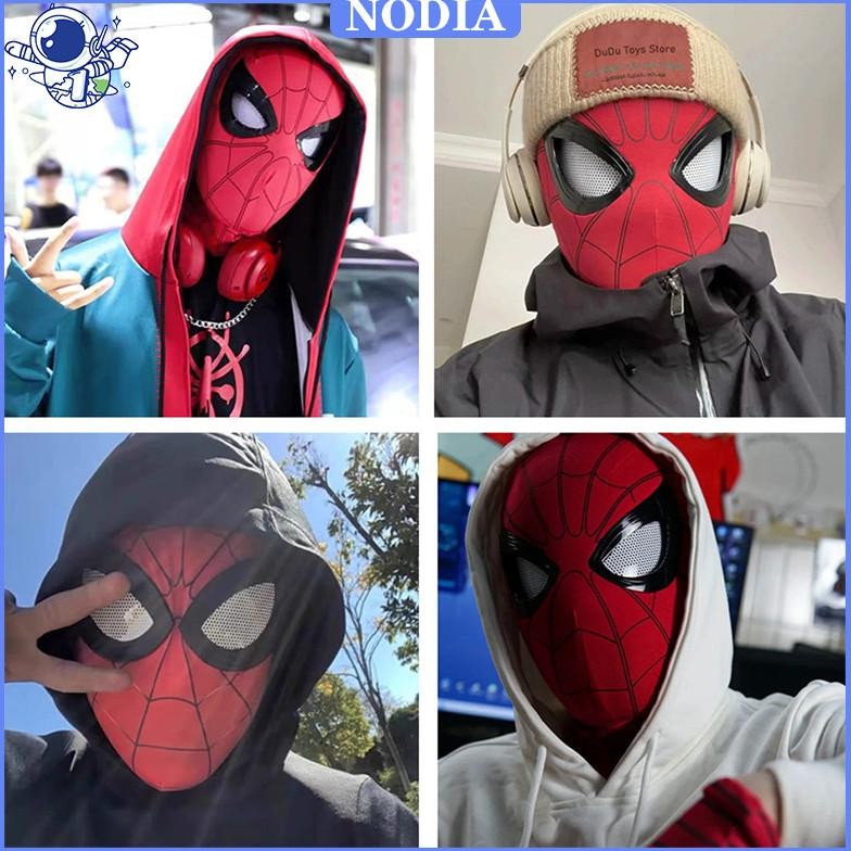 MINDU Bisa Berkedip Topeng Spiderman Mask / Topeng Spiderman Anak / Topeng Spiderman Dewasa / Topeng