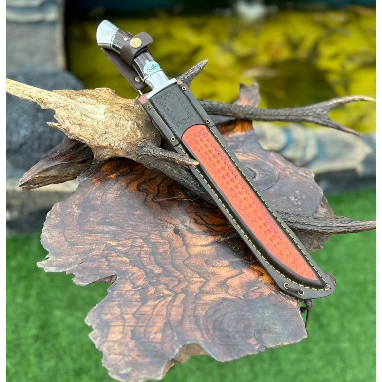 Golok Bajaper SKM Tajam Dengan Sarung Kulit Sapi